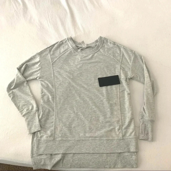 90 degree Women’s S Gray Crewneck Pullover Sweatshirt Long Sleeve Casual Lounge - Picture 8 of 8